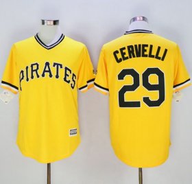 Wholesale Cheap Pirates #29 Francisco Cervelli Gold New Cool Base Stitched MLB Jersey