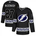 Wholesale Cheap Adidas Lightning #27 Ryan McDonagh Black Authentic Team Logo Fashion Stitched NHL Jersey