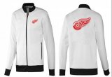Wholesale Cheap NHL Detroit Red Wings Zip Jackets White-1