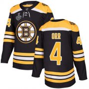 Wholesale Cheap Adidas Bruins #4 Bobby Orr Black Home Authentic Stanley Cup Final Bound Stitched NHL Jersey