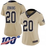 Wholesale Cheap Nike Saints #20 Janoris Jenkins Gold Women's Stitched NFL Limited Inverted Legend 100th Season Jersey