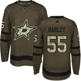 Cheap Adidas Stars #55 Thomas Harley Green Salute to Service Youth Stitched NHL Jersey