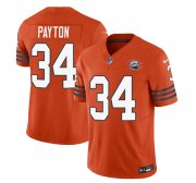 Men's Chicago Bears #34 Walter Payton Orange 2023 F.U.S.E. Throwback Limited Football Stitched Game Jersey