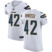 Wholesale Cheap Nike Chargers #42 Uchenna Nwosu White Men's Stitched NFL Vapor Untouchable Elite Jersey