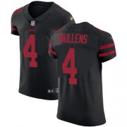 Wholesale Cheap Nike 49ers #4 Nick Mullens Black Alternate Men's Stitched NFL Vapor Untouchable Elite Jersey