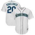 Wholesale Cheap Seattle Mariners #20 Dan Vogelbach Majestic Home Cool Base Replica Player Jersey White