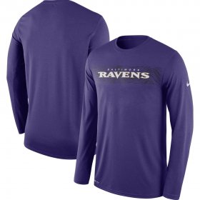Wholesale Cheap Baltimore Ravens Nike Sideline Seismic Legend Long Sleeve T-Shirt Purple