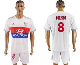 Wholesale Cheap Lyon #8 Tolisso Home Soccer Club Jersey
