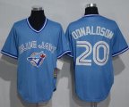 Wholesale Cheap Blue Jays #20 Josh Donaldson Light Blue Cooperstown Throwback Stitched MLB Jersey