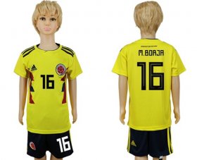 Wholesale Cheap Colombia #16 M.Borja Home Kid Soccer Country Jersey