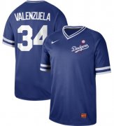 Wholesale Cheap Nike Dodgers #34 Fernando Valenzuela Royal Authentic Cooperstown Collection Stitched MLB Jersey
