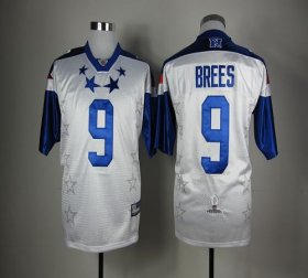 Wholesale Cheap Saints #9 Drew Brees White 2012 Pro Bowl Stitched NFL Jersey