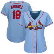 Wholesale Cheap Cardinals #18 Carlos Martinez Light Blue Alternate Women's Stitched MLB Jersey
