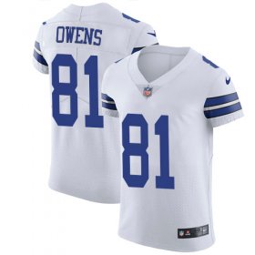 Wholesale Cheap Nike Cowboys #81 Terrell Owens White Men\'s Stitched NFL Vapor Untouchable Elite Jersey