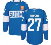 Wholesale Cheap Team Finland #27 Joonas Donskoi Blue 2016 World Cup Stitched NHL Jersey