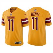 Wholesale Cheap Men's Washington Commanders #11 Carson Wentz Gold Vapor Untouchable Stitched Football Jersey
