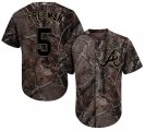 Wholesale Cheap Braves #5 Freddie Freeman Camo Realtree Collection Cool Base Stitched Youth MLB Jersey