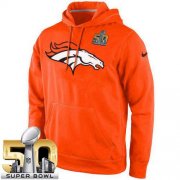 Wholesale Cheap Men's Denver Broncos Nike Orange Super Bowl 50 KO Logo Essential Hoodie