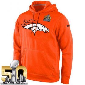 Wholesale Cheap Men\'s Denver Broncos Nike Orange Super Bowl 50 KO Logo Essential Hoodie