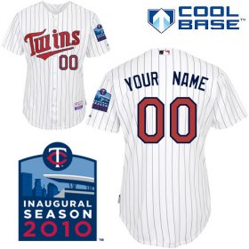 Wholesale Cheap Twins Personalized Authentic White 2010 Cool Base MLB Jersey (S-3XL)