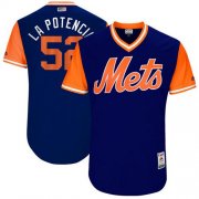 Wholesale Cheap Mets #52 Yoenis Cespedes Royal "La Potencia" Players Weekend Authentic Stitched MLB Jersey