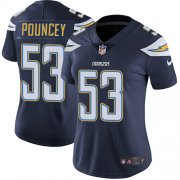 Wholesale Cheap Nike Chargers #53 Mike Pouncey Navy Blue Team Color Women's Stitched NFL Vapor Untouchable Limited Jersey