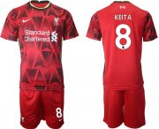Wholesale Cheap Men 2021-2022 Club Liverpool home red 8 Nike Soccer Jersey