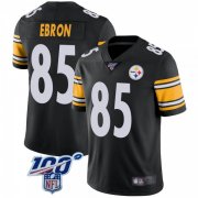 Wholesale Cheap Men's Pittsburgh Steelers #85 Eric Ebron 100th Vapor Jersey - Black Limited