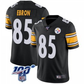 Wholesale Cheap Men\'s Pittsburgh Steelers #85 Eric Ebron 100th Vapor Jersey - Black Limited