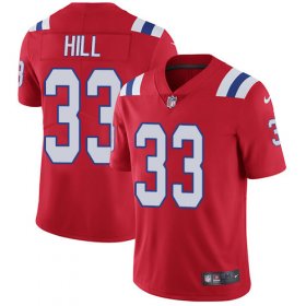 Wholesale Cheap Nike Patriots #33 Jeremy Hill Red Alternate Men\'s Stitched NFL Vapor Untouchable Limited Jersey