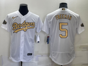 Wholesale Men's Los Angeles Dodgers #5 Freddie Freeman White 2022 All Star Stitched Flex Base Nike Jersey