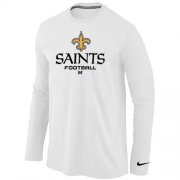 Wholesale Cheap Nike New Orleans Saints Critical Victory Long Sleeve T-Shirt White