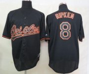 Wholesale Cheap Orioles #8 Cal Ripken Black Fashion Stitched MLB Jersey
