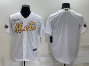 Wholesale Men's New York Mets Blank White 2022 All Star Stitched Cool Base Nike Jersey