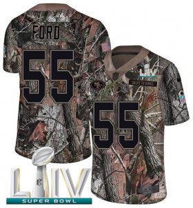 Wholesale Cheap Nike 49ers #55 Dee Ford Camo Super Bowl LIV 2020 Youth Stitched NFL Limited Rush Realtree Jersey