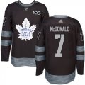 Wholesale Cheap Adidas Maple Leafs #7 Lanny McDonald Black 1917-2017 100th Anniversary Stitched NHL Jersey
