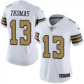 Wholesale Cheap Nike Saints #13 Michael Thomas White Women's Stitched NFL Limited Rush Jersey