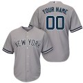 Wholesale Cheap New York Yankees Majestic Cool Base Custom Jersey Gray