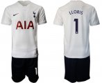 Wholesale Cheap Men 2021-2022 Club Tottenham Hotspur home white 1 Nike Soccer Jersey