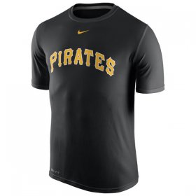 Wholesale Cheap Men\'s Pittsburgh Pirates Black Nike Legend Wordmark 1.5 Performance T-Shirt