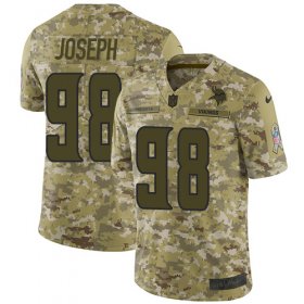 Wholesale Cheap Nike Vikings #98 Linval Joseph Camo Men\'s Stitched NFL Limited 2018 Salute To Service Jersey