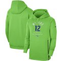 Wholesale Cheap Seattle Seahawks Nike Sideline Local Performance Pullover Hoodie Neon Green