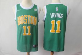 Wholesale Cheap Boston Celtics 11 Kyrie Irving Nike Green 2018-19 Swingman Earned Edition Jersey