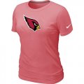 Wholesale Cheap Women's Nike Arizona Cardinals Pink Logo T-Shirt