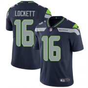 Wholesale Cheap Nike Seahawks #16 Tyler Lockett Steel Blue Team Color Men's Stitched NFL Vapor Untouchable Limited Jersey