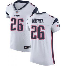 Wholesale Cheap Nike Patriots #26 Sony Michel White Men\'s Stitched NFL Vapor Untouchable Elite Jersey