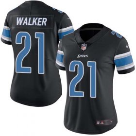 Wholesale Cheap Nike Lions #21 Tracy Walker Black Women\'s Stitched NFL Limited Rush Jersey