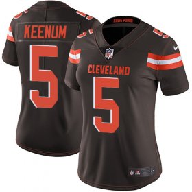Wholesale Cheap Nike Browns #5 Case Keenum Brown Team Color Women\'s Stitched NFL Vapor Untouchable Limited Jersey