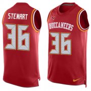 Wholesale Cheap Nike Buccaneers #36 M.J. Stewart Red Team Color Men's Stitched NFL Limited Tank Top Jersey