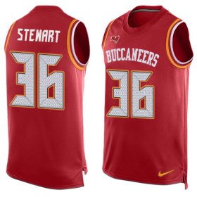 Wholesale Cheap Nike Buccaneers #36 M.J. Stewart Red Team Color Men\'s Stitched NFL Limited Tank Top Jersey